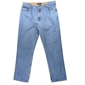 Vintage Tommy Hilfiger Jeans Men Size 40x32 Medium Wash /Denim Leather Patch Y2K